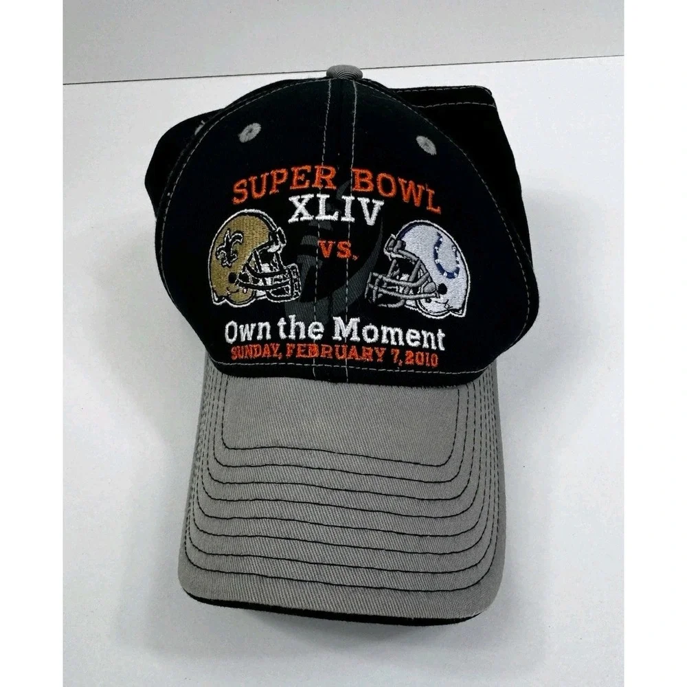 New Orleans Saints Indianapolis Colts Hat Cap Strap Back Mens Black NFL Football